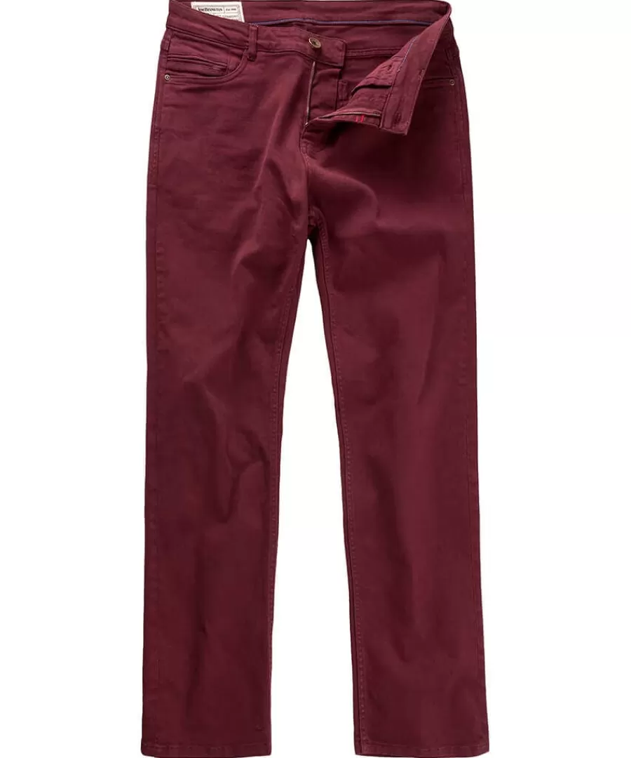 Cheap Joe Browns Right Track Jeans Burgundy / Tan