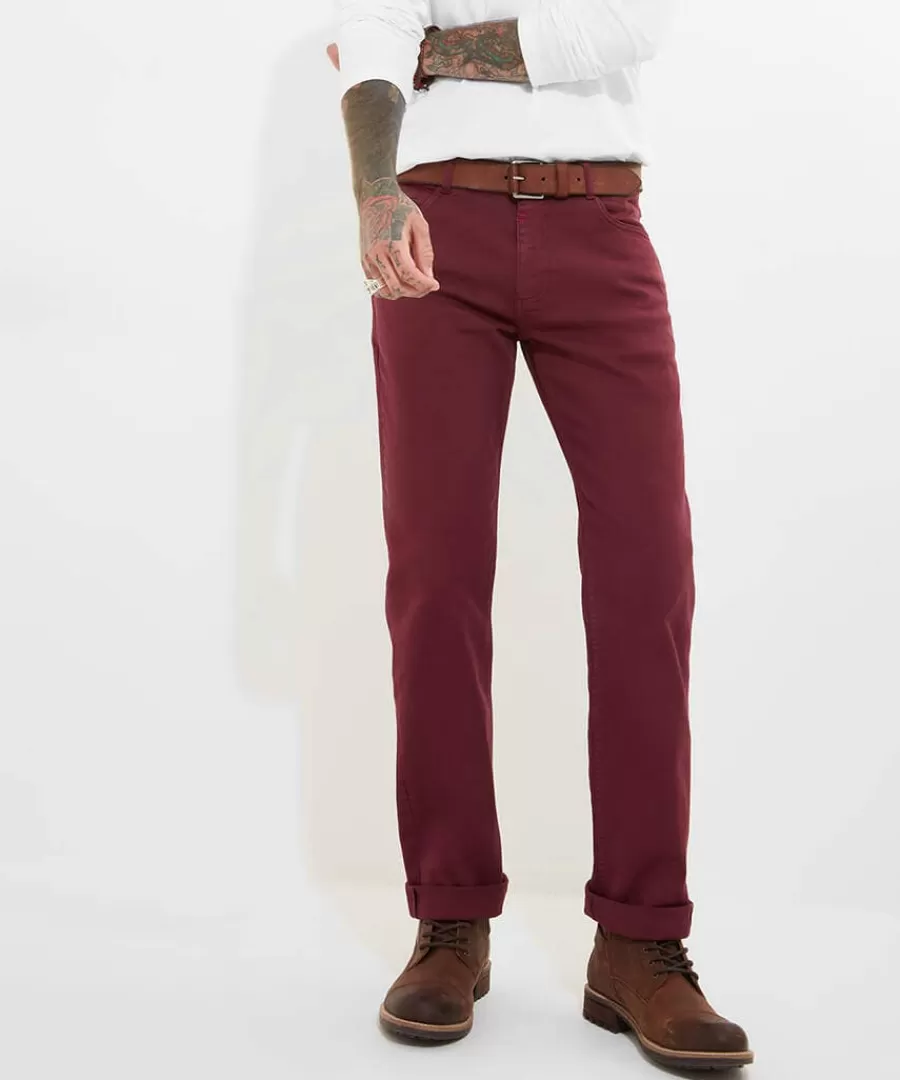 Cheap Joe Browns Right Track Jeans Burgundy / Tan