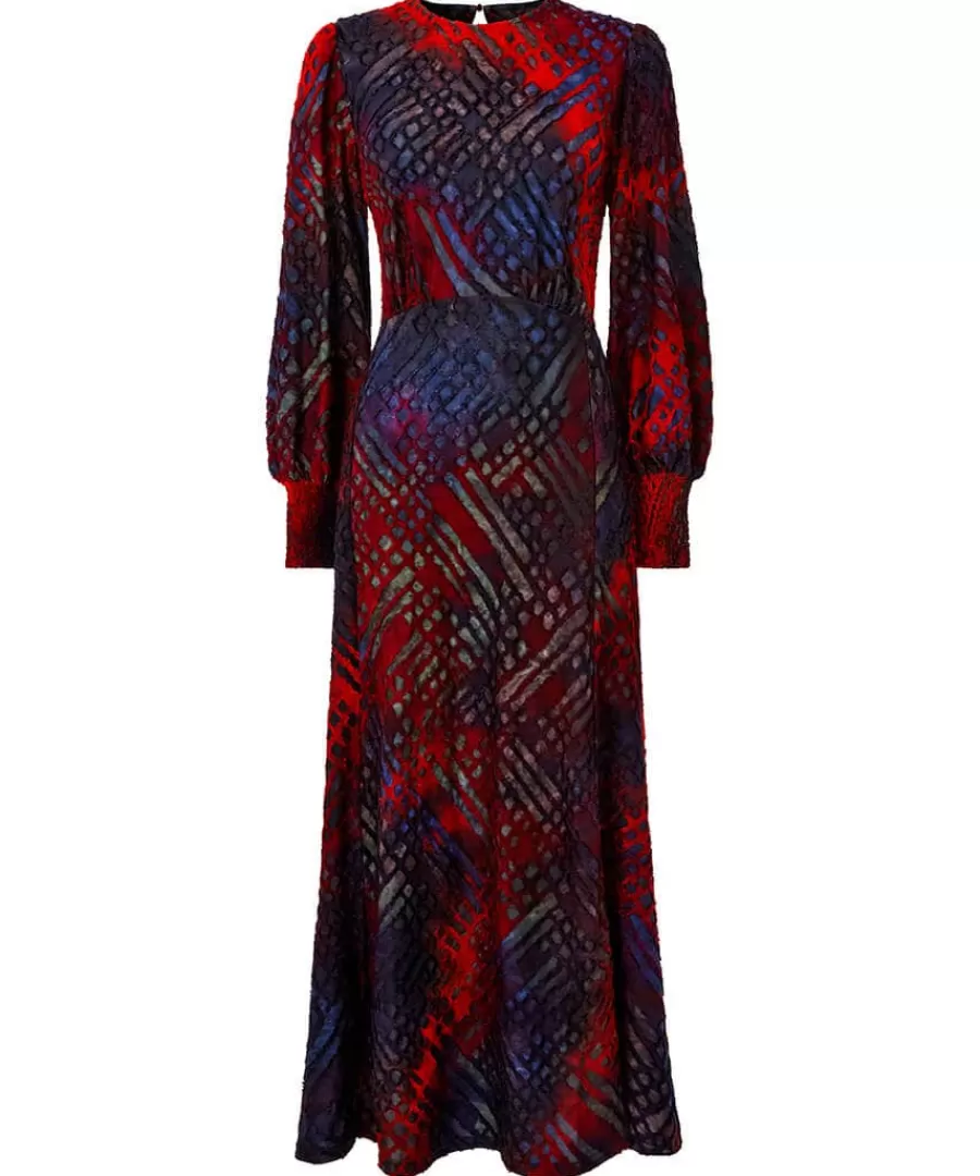 Sale Joe Browns Rita Striking Devore Dress Burnt Orange