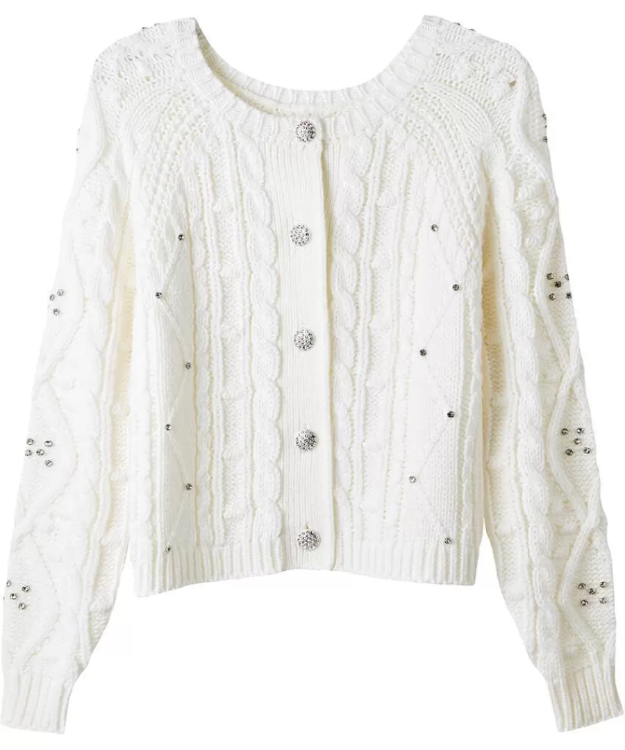 Clearance Joe Browns Robyn Embellished Multi-Way Knit Cream