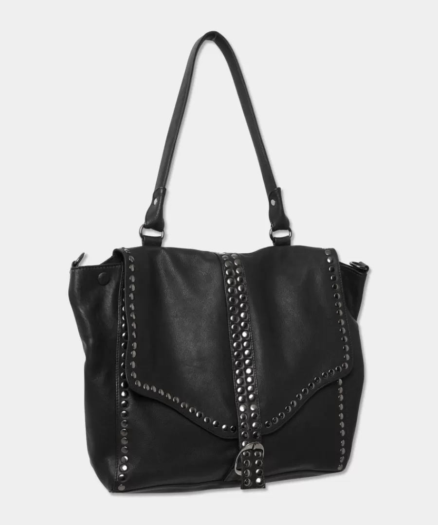 Store Joe Browns Rock Steady Washed Leather Bag Black