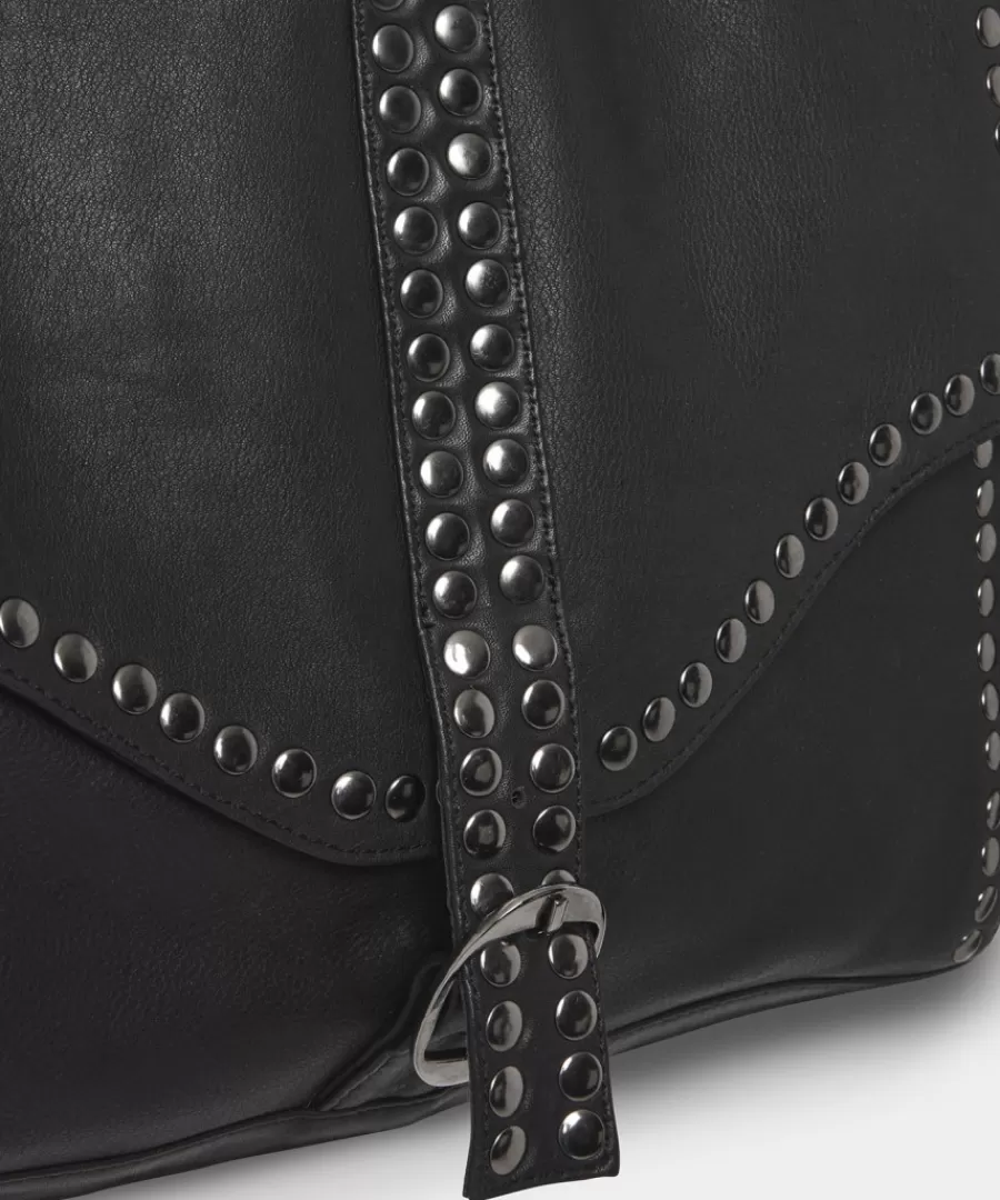 Store Joe Browns Rock Steady Washed Leather Bag Black