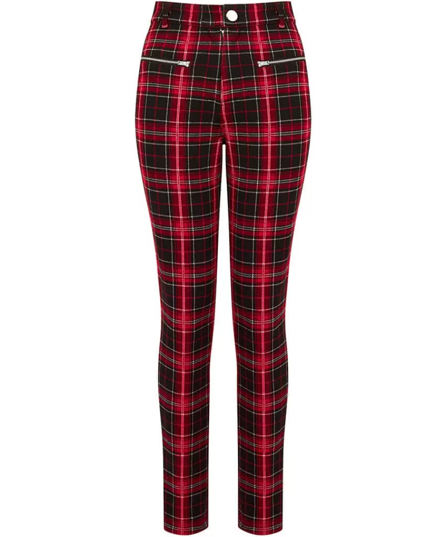 Fashion Joe Browns Rocker Check Trousers Red