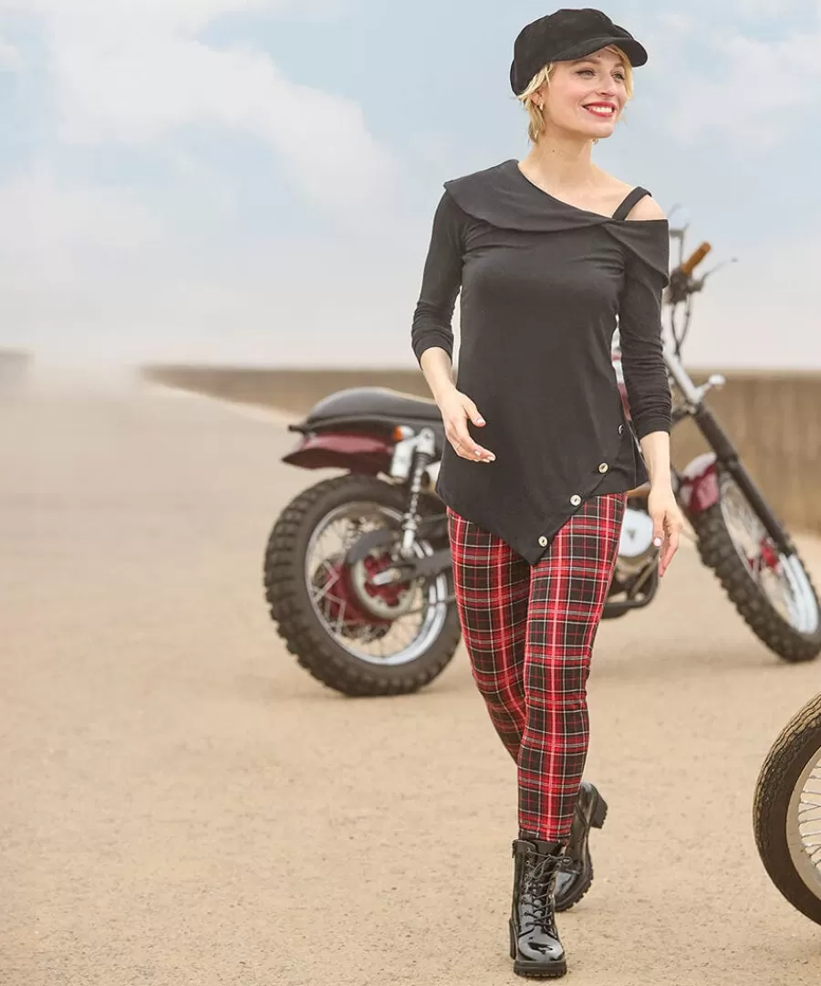 Fashion Joe Browns Rocker Check Trousers Red