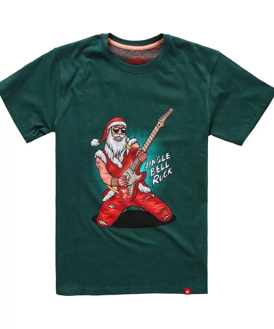 Fashion Joe Browns Rockin Santa Tee Green