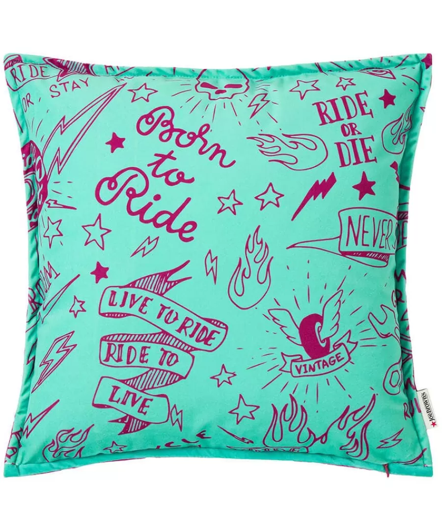 Cheap Joe Browns Rogue Rebel Bulldog Reversible Cushion Purple