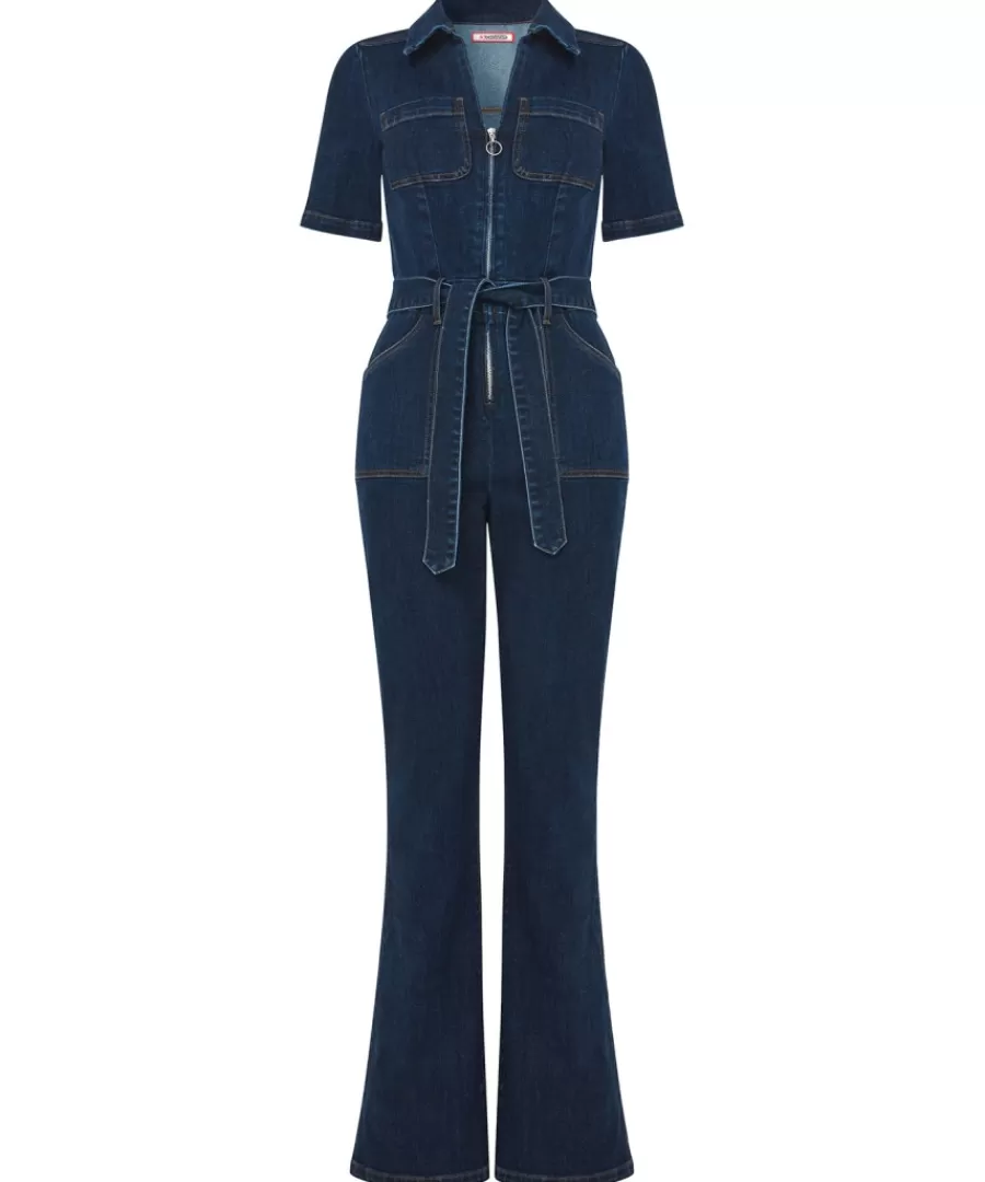 Cheap Joe Browns Roxie Denim Jumpsuit Black / Blue