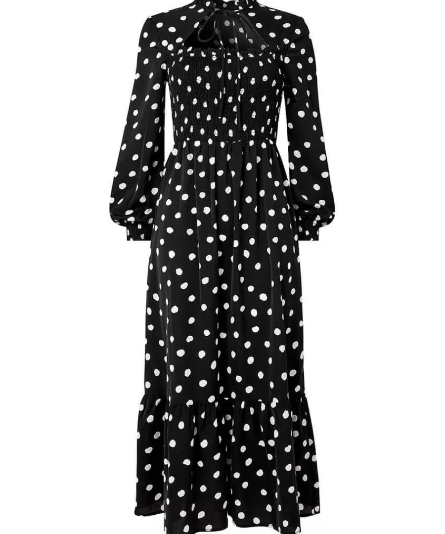 Shop Joe Browns Serena Spot Dress Black