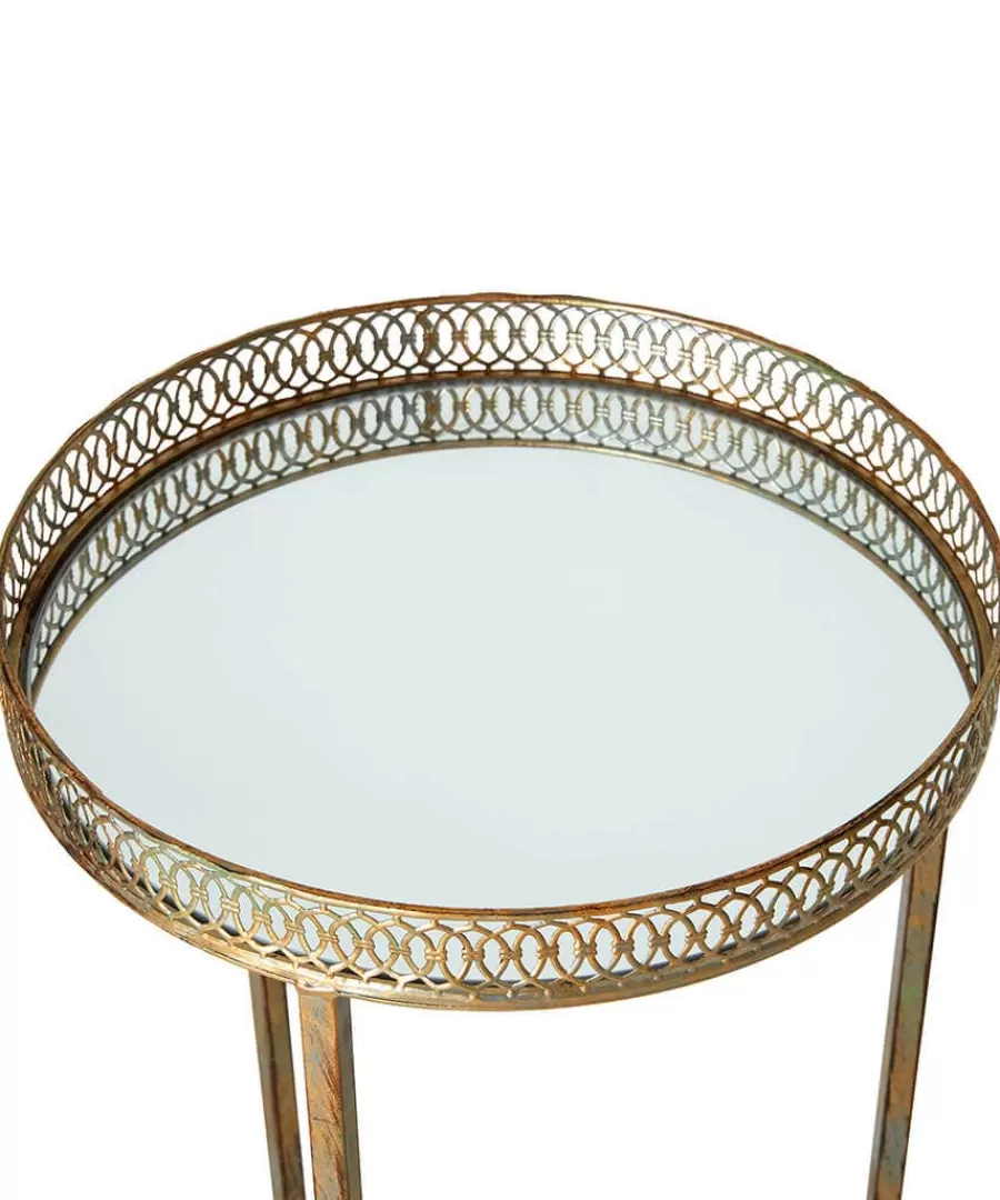 Discount Joe Browns Set Of 2 Portobello Mirrored Side Tables Gold