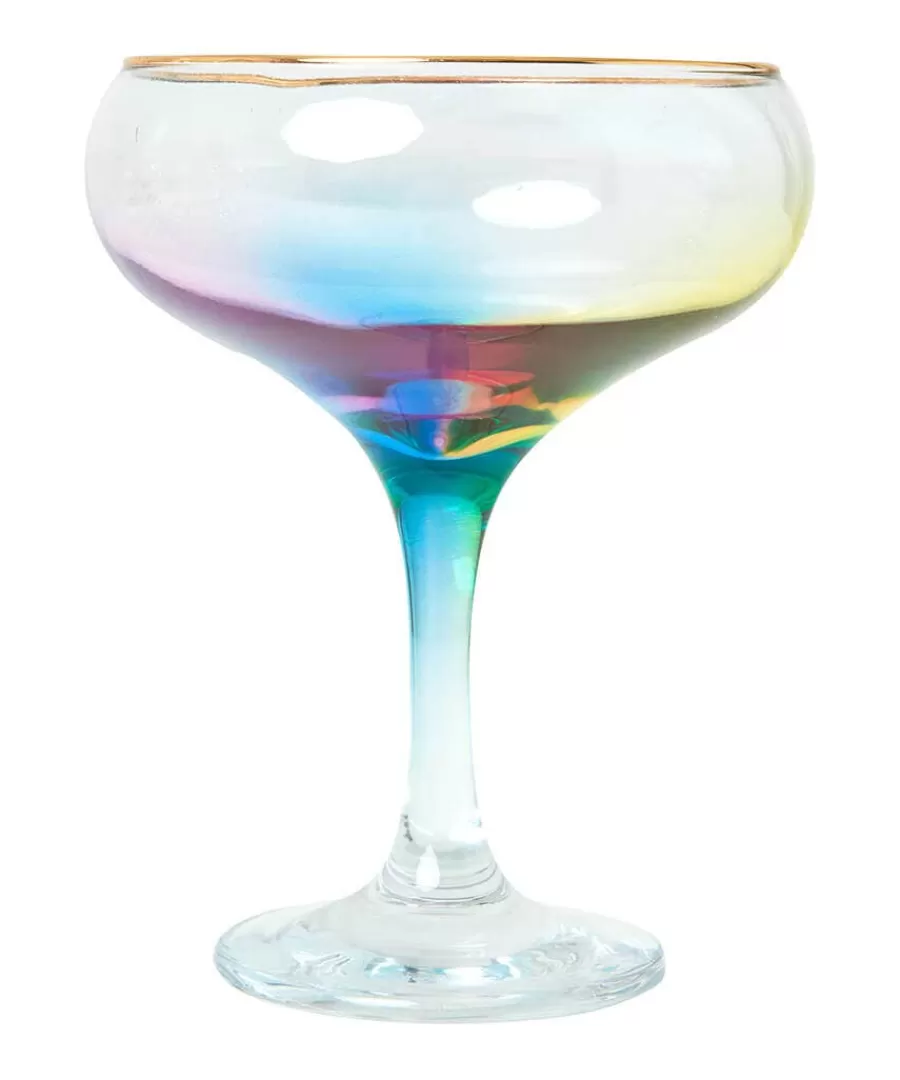 Store Joe Browns Set Of 6 Suave Rainbow Champagne Coupes Purple