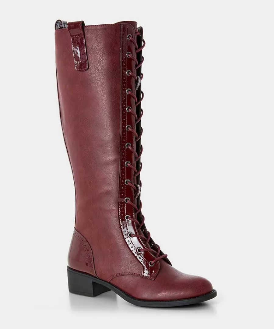 Cheap Joe Browns Sharp And Smart Lace Up Boots Burgundy