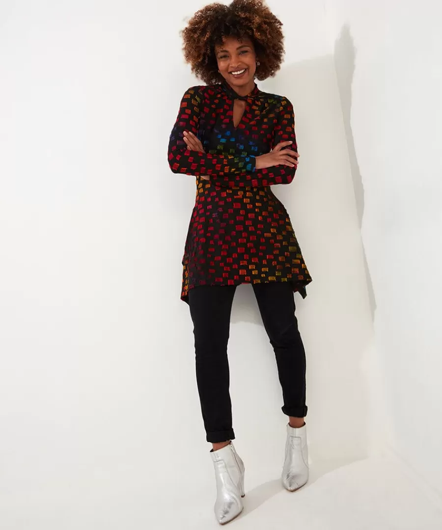 Hot Joe Browns Shine Bright Tunic Black
