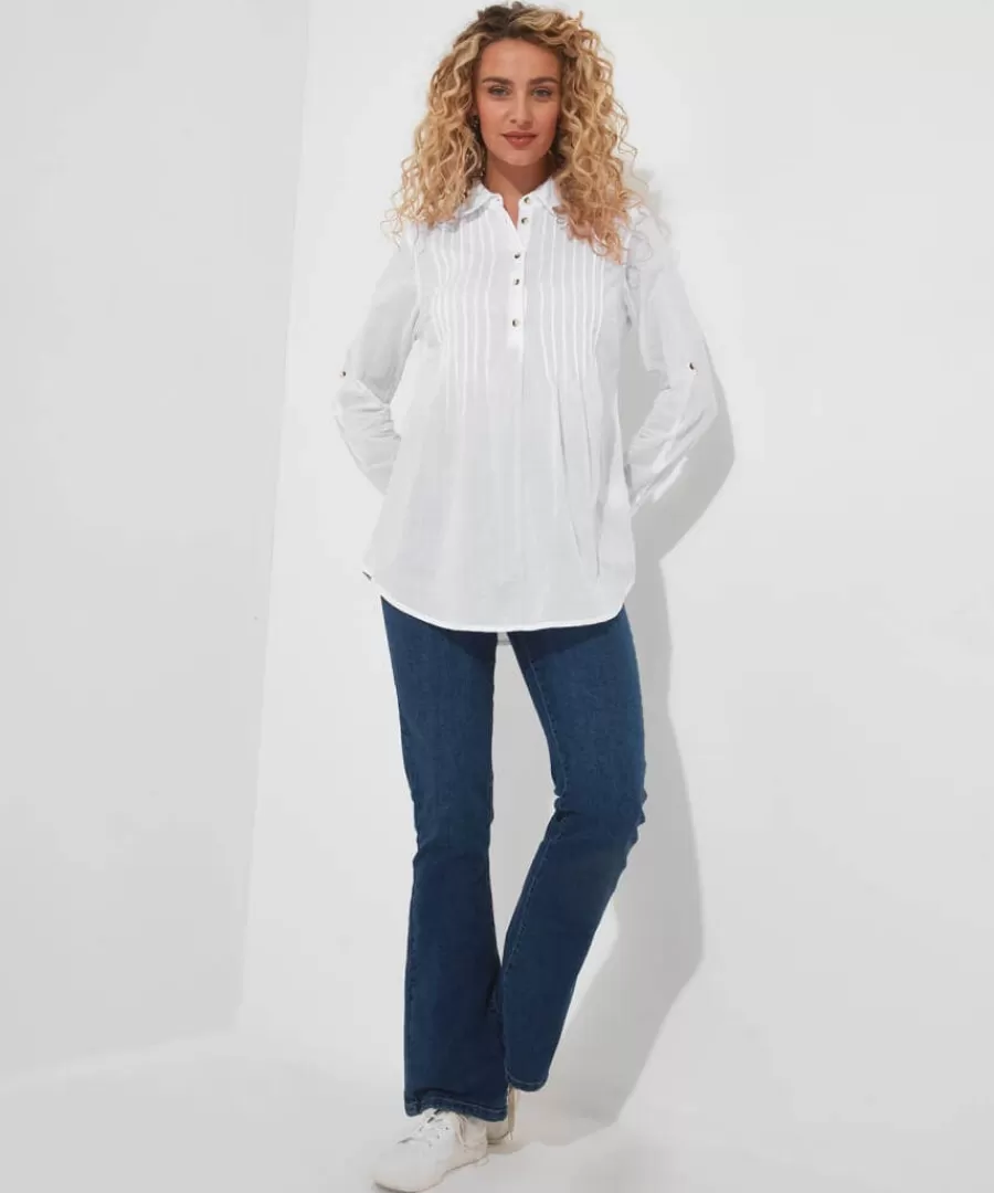 Clearance Joe Browns Simon's Summer Longline Blouse White