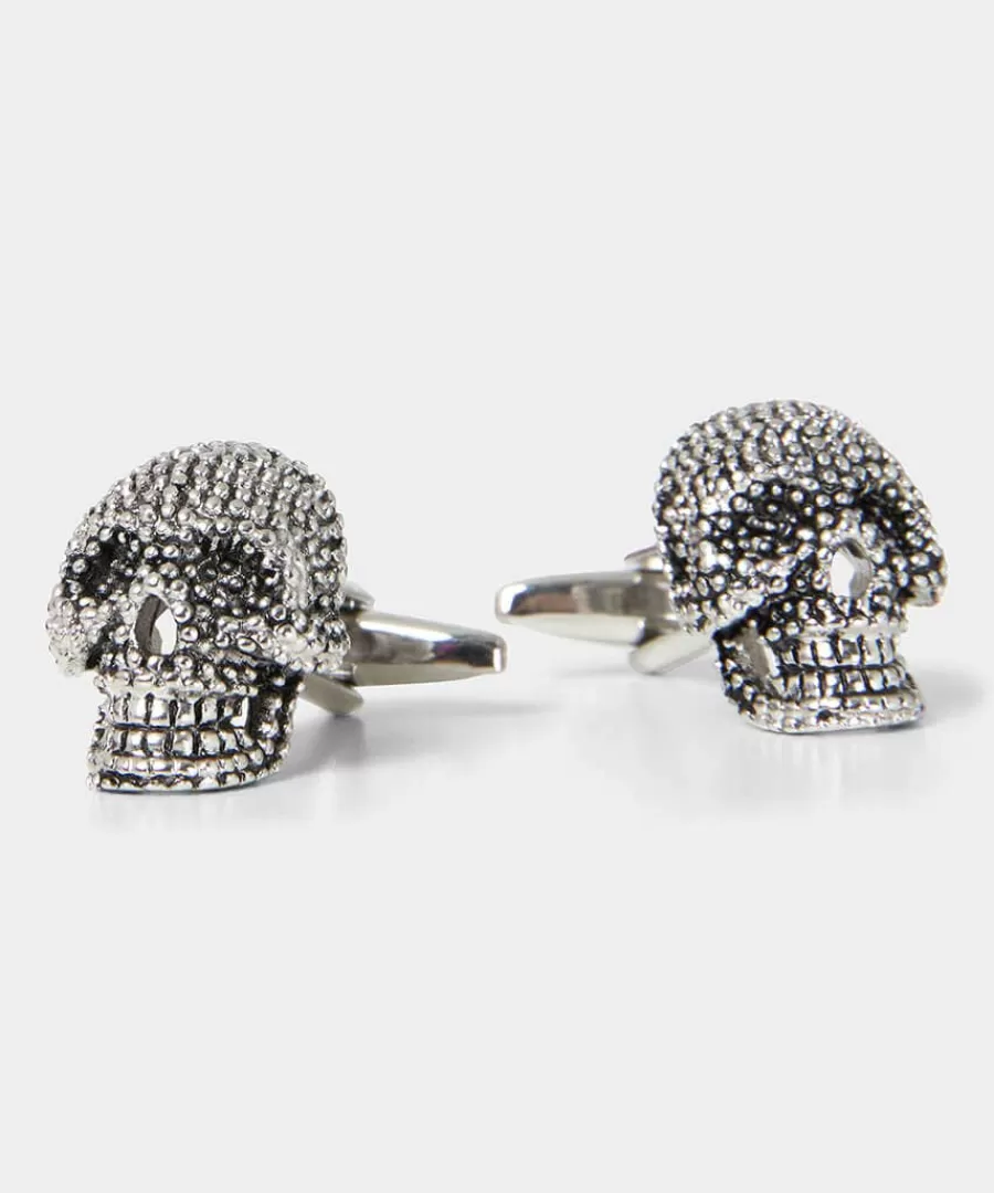 Clearance Joe Browns Skull Cufflinks Antique Silver