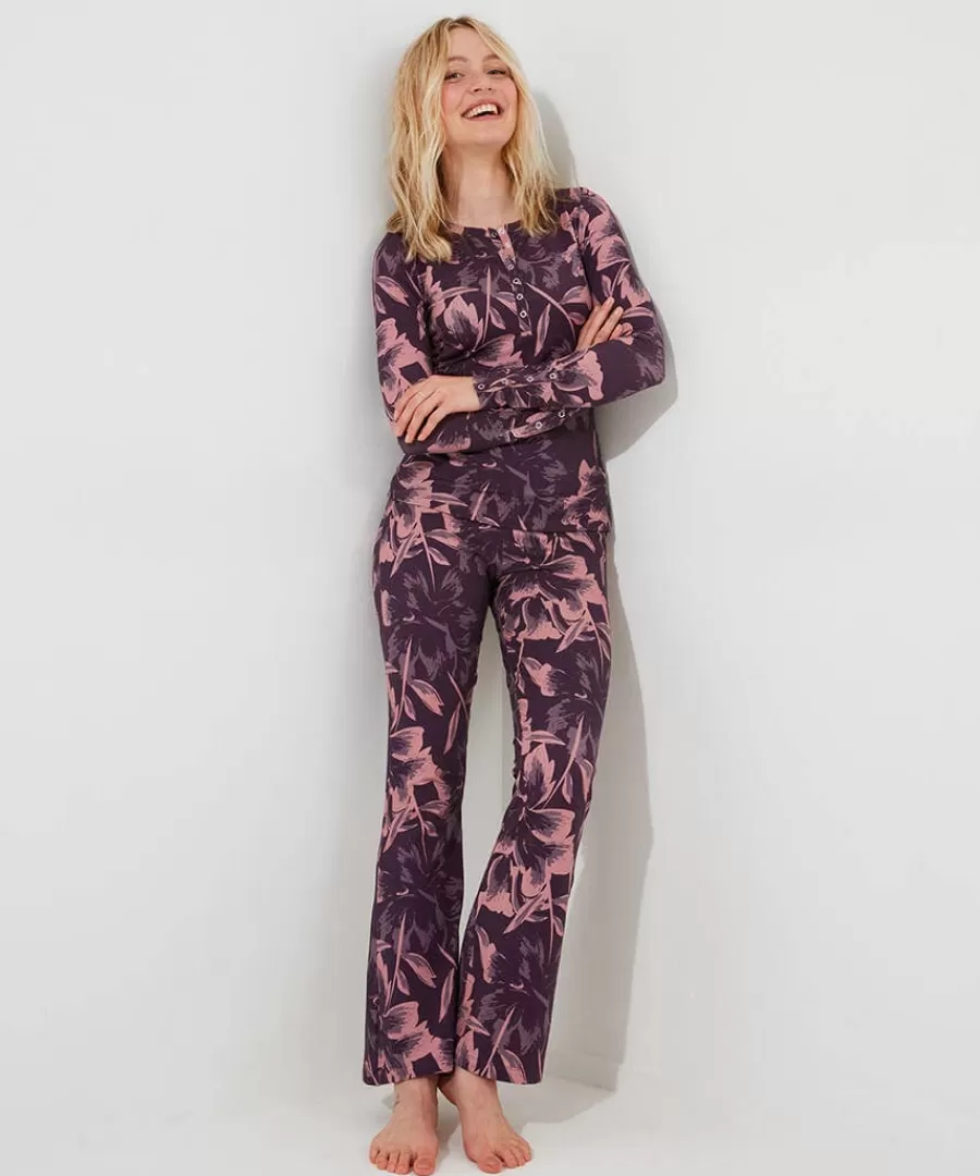 Cheap Joe Browns Sloe Joes Floral Flared Trouser Purple