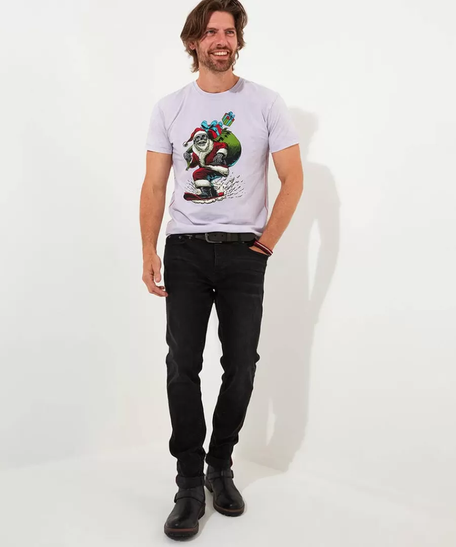 Shop Joe Browns Snow Boarding Santa Tee Lilac