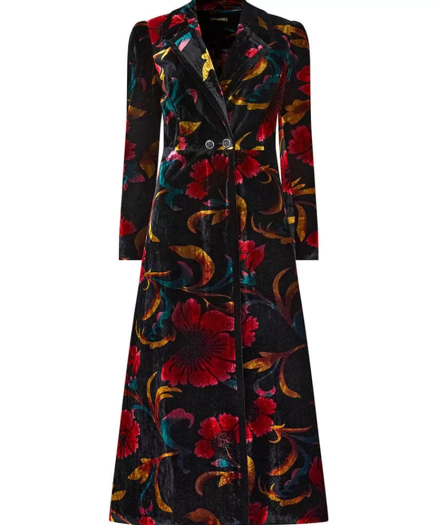 Cheap Joe Browns Statement Boutique Printed Velvet Coat Black