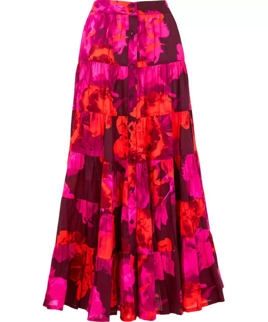 Online Joe Browns Stunning Florals Skirt Pink