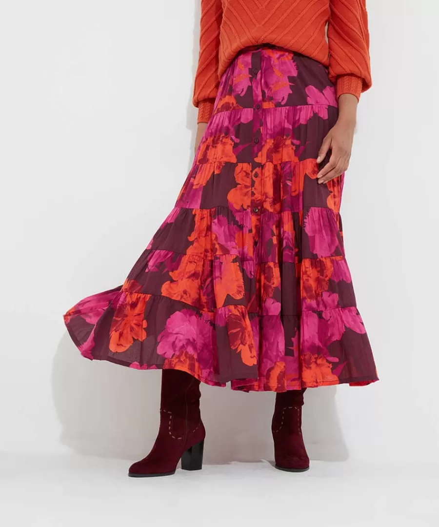 Online Joe Browns Stunning Florals Skirt Pink