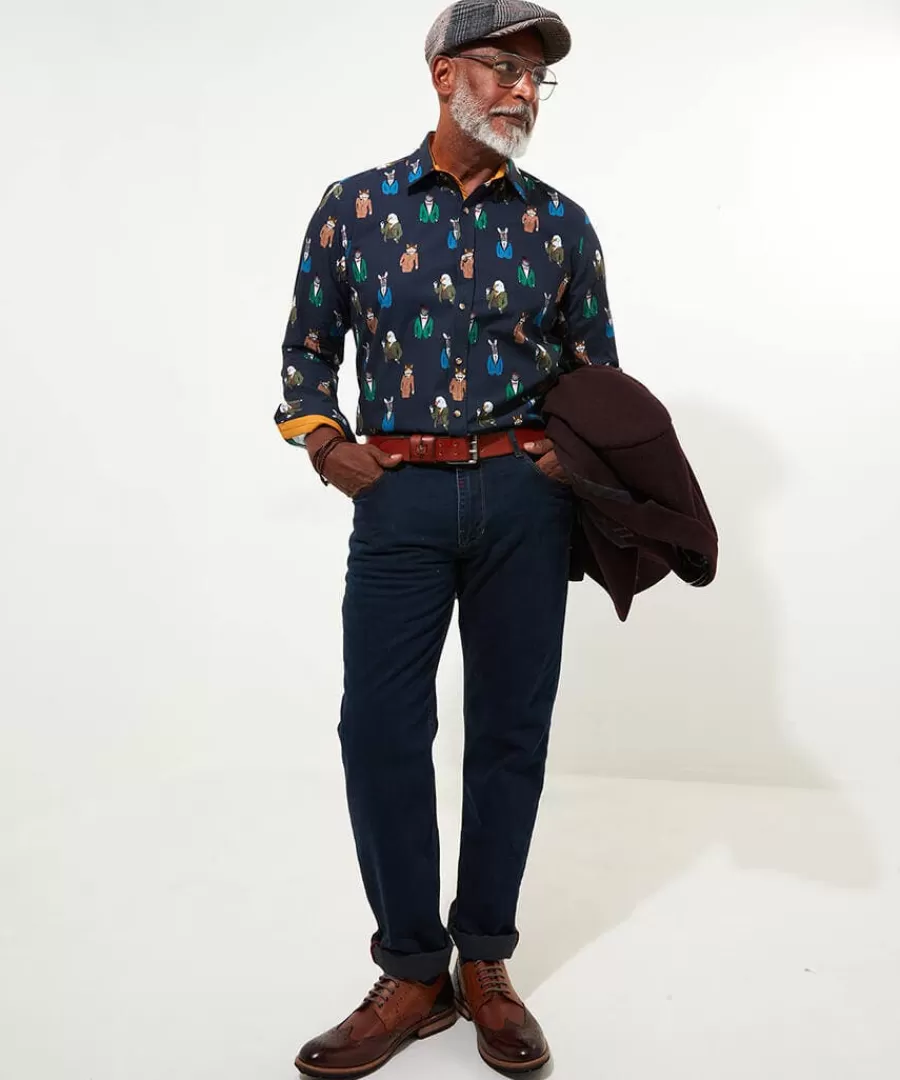 Discount Joe Browns Suited Up Shirt Navy