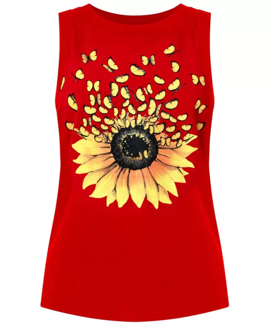 Outlet Joe Browns Summer Sunflower Vest Red
