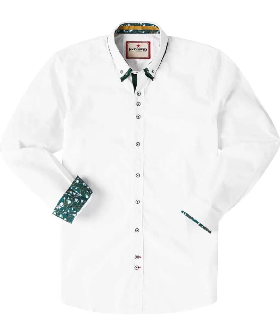 Outlet Joe Browns Terrific Triple Collar Shirt White