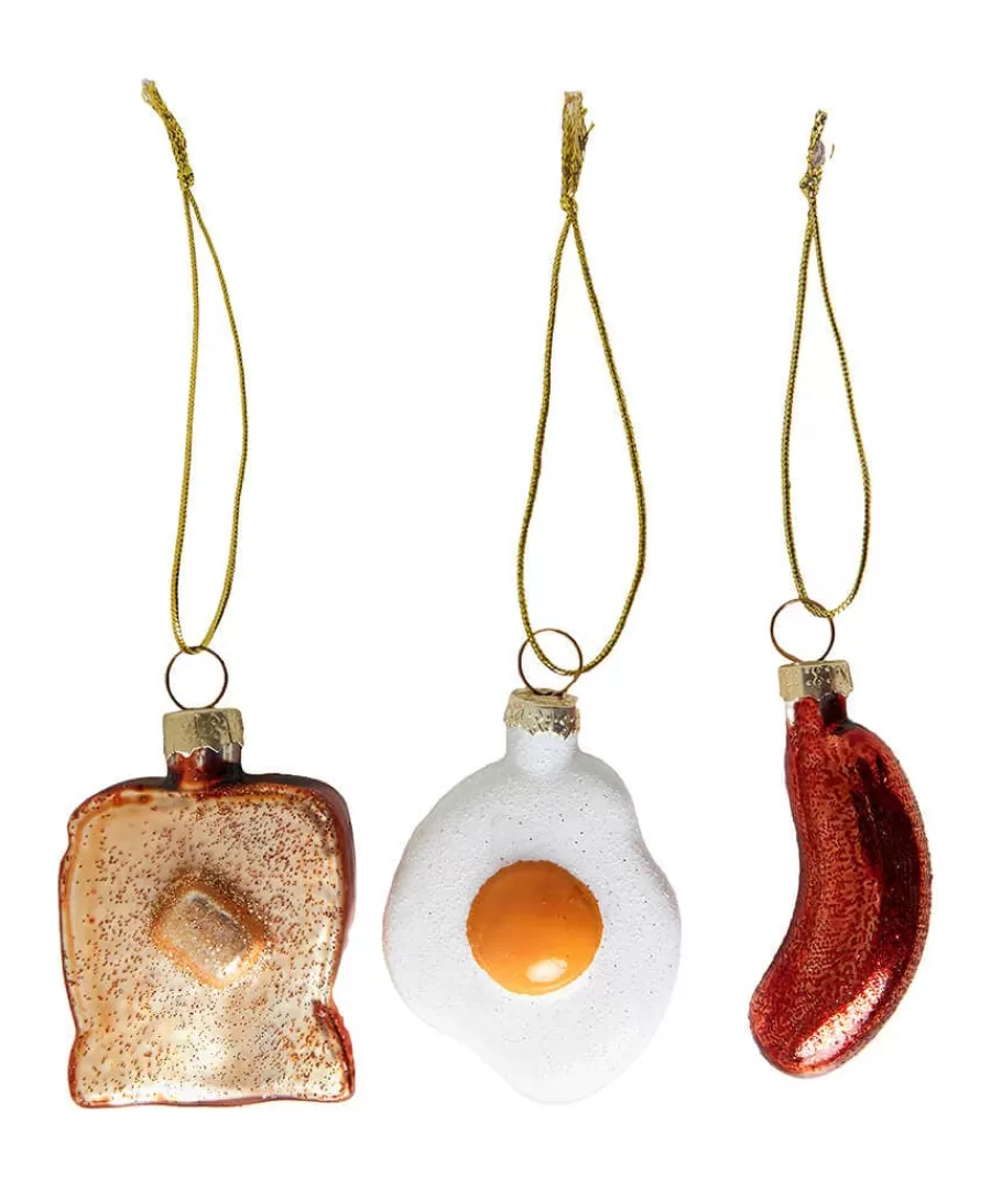 Fashion Joe Browns The Big Breakfast Set Christmas Ornaments Brown