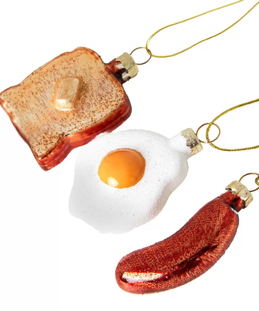 Fashion Joe Browns The Big Breakfast Set Christmas Ornaments Brown