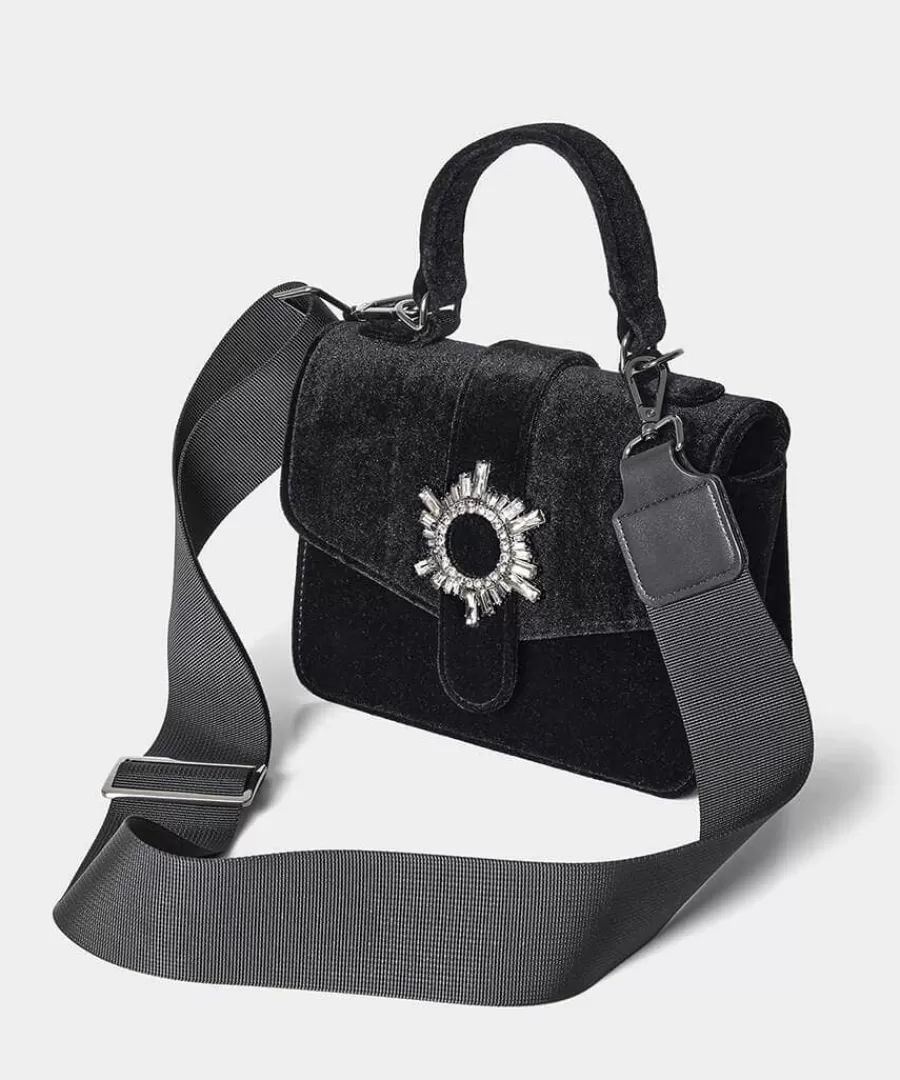 Fashion Joe Browns The Night Is Yours Velvet Bag Black