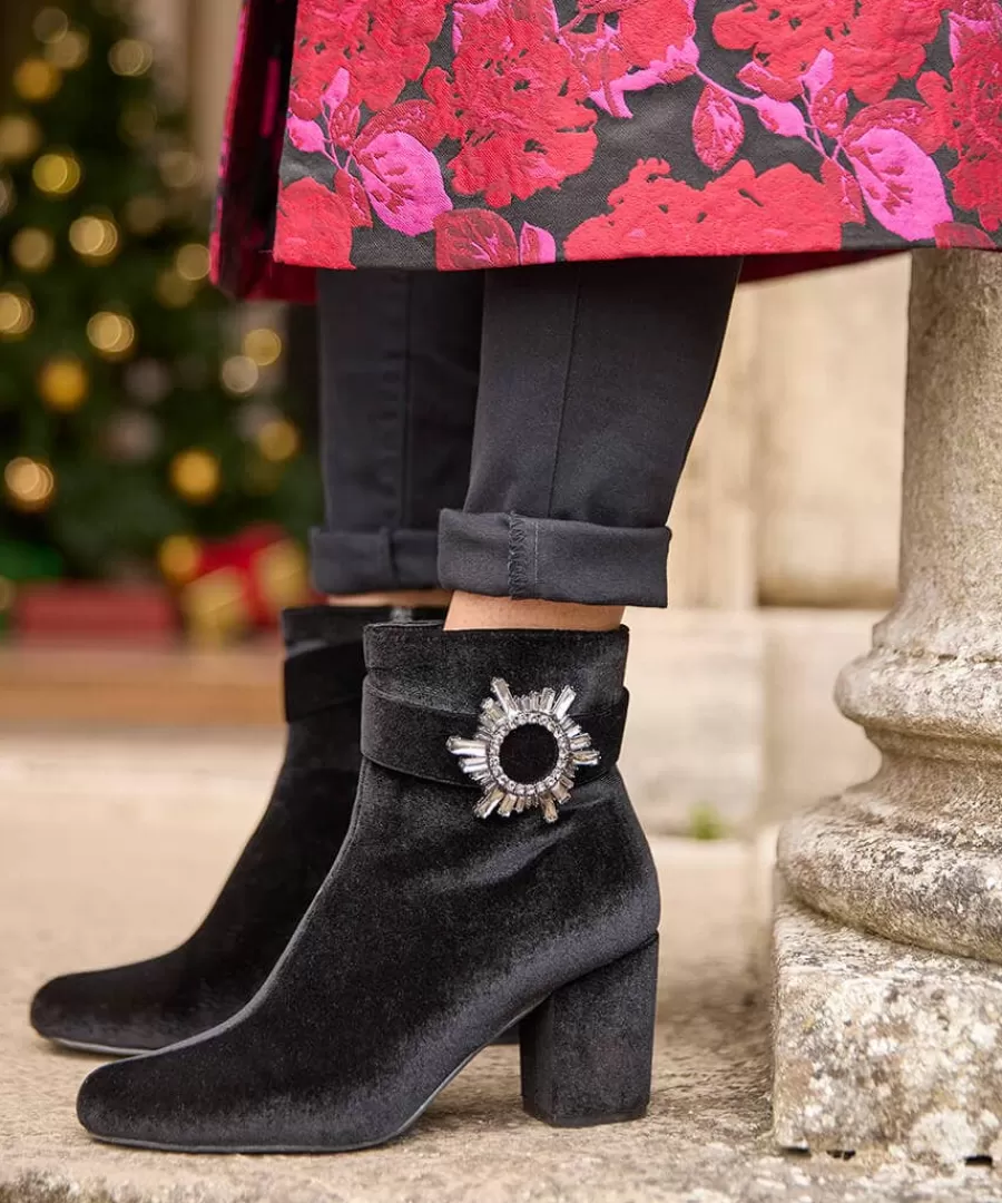 Best Sale Joe Browns The Night Is Yours Velvet Boots Black