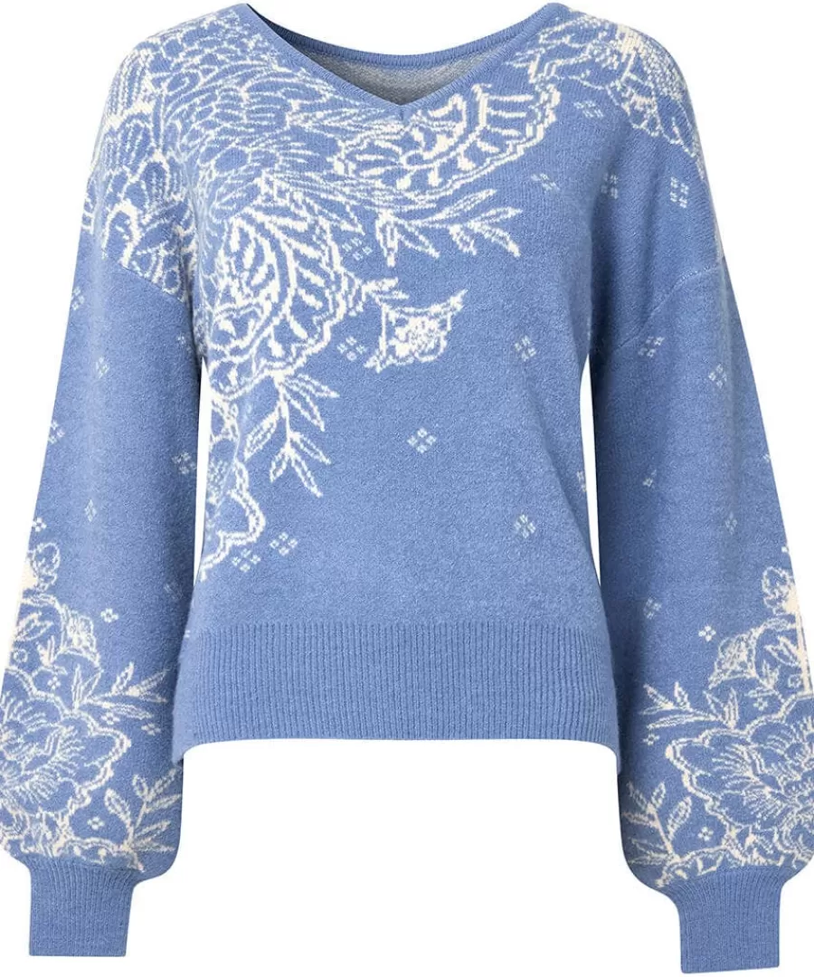 Fashion Joe Browns Tilly Paisley Jumper Blue