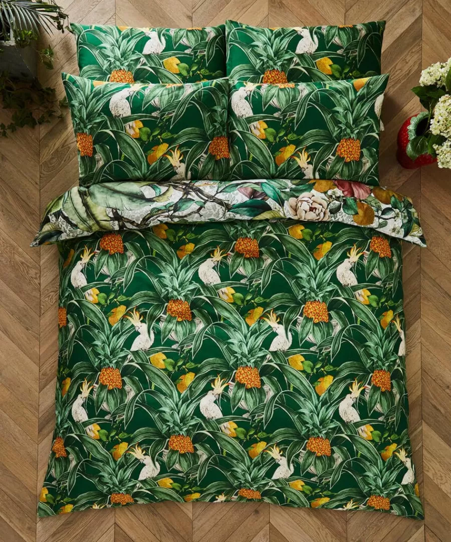 Cheap Joe Browns Totally Tropical Reversible Duvet Set Green