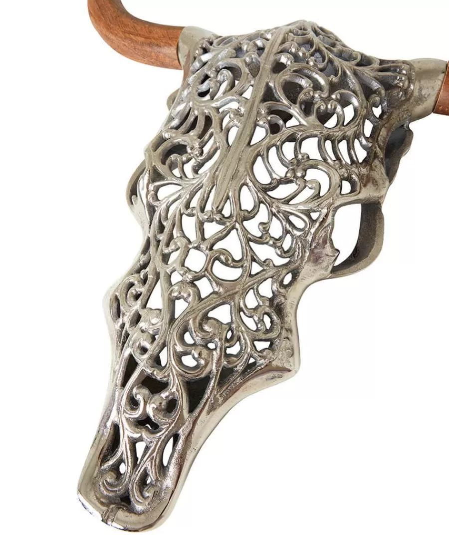Sale Joe Browns Tribal Bison Head Wall Art Silver