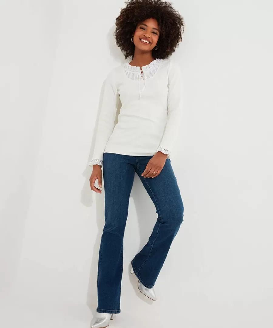 Cheap Joe Browns Trixie Collar Detail Top Cream / Blue