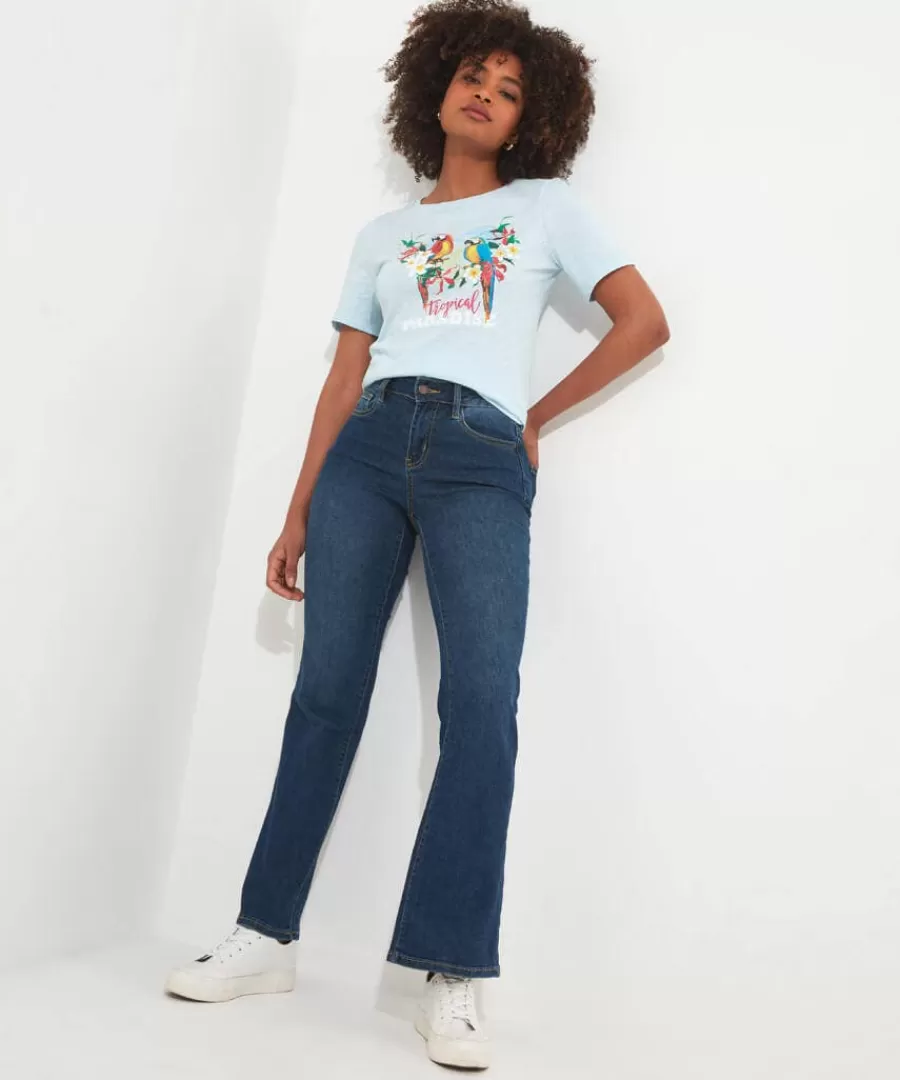 Hot Joe Browns Tropical Paradise Tee Blue