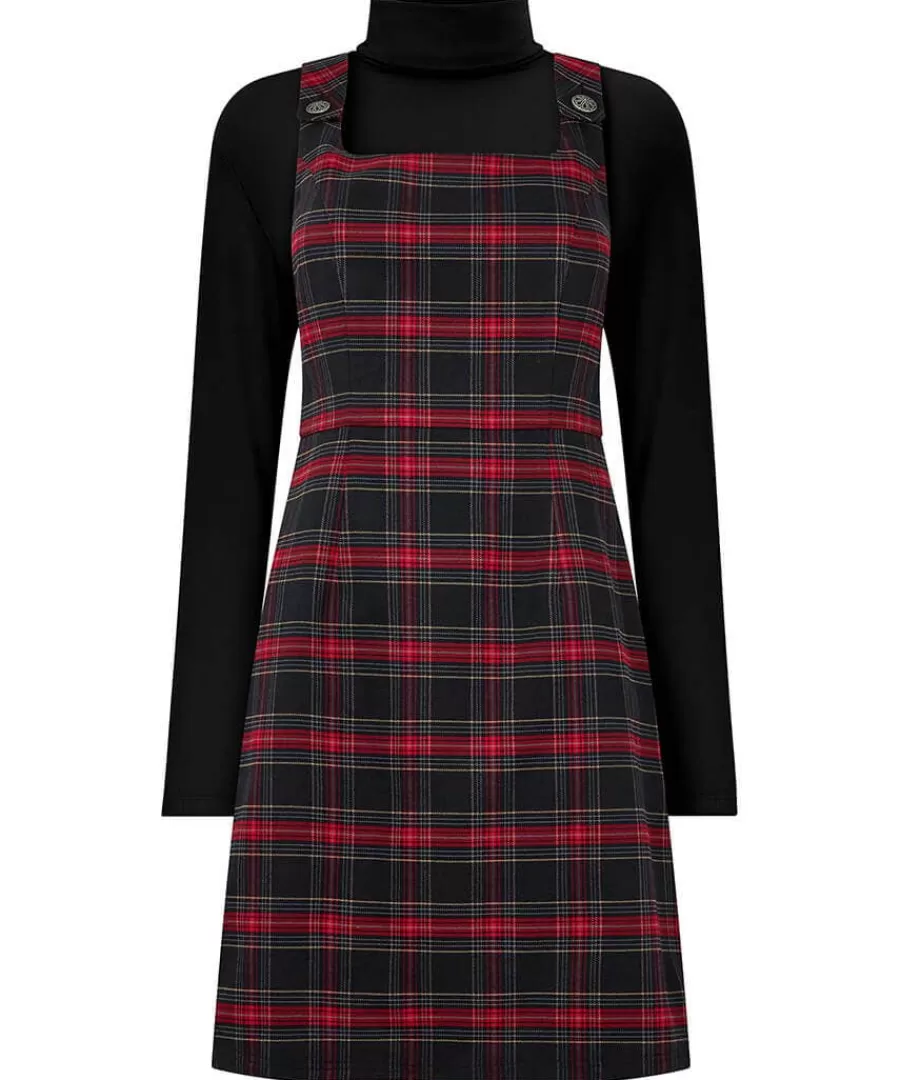 Clearance Joe Browns Trudy Check Pinafore Red