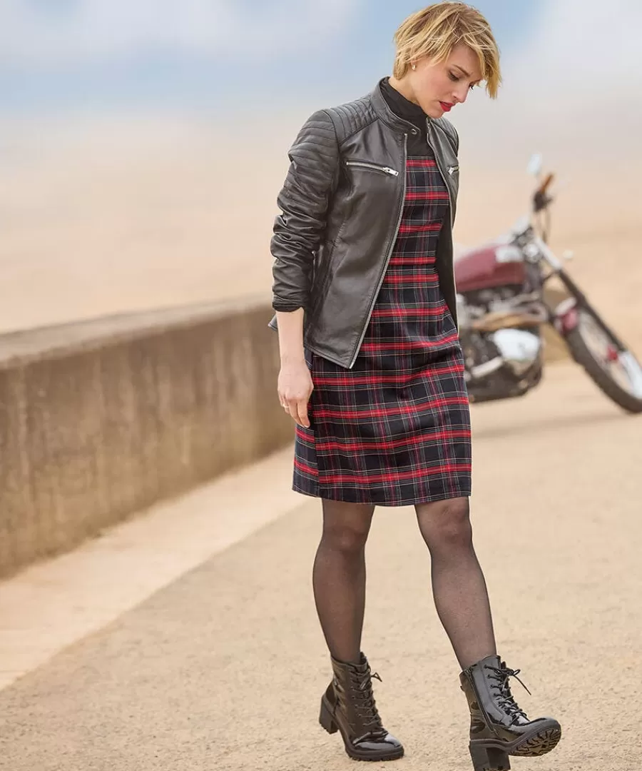 Clearance Joe Browns Trudy Check Pinafore Red