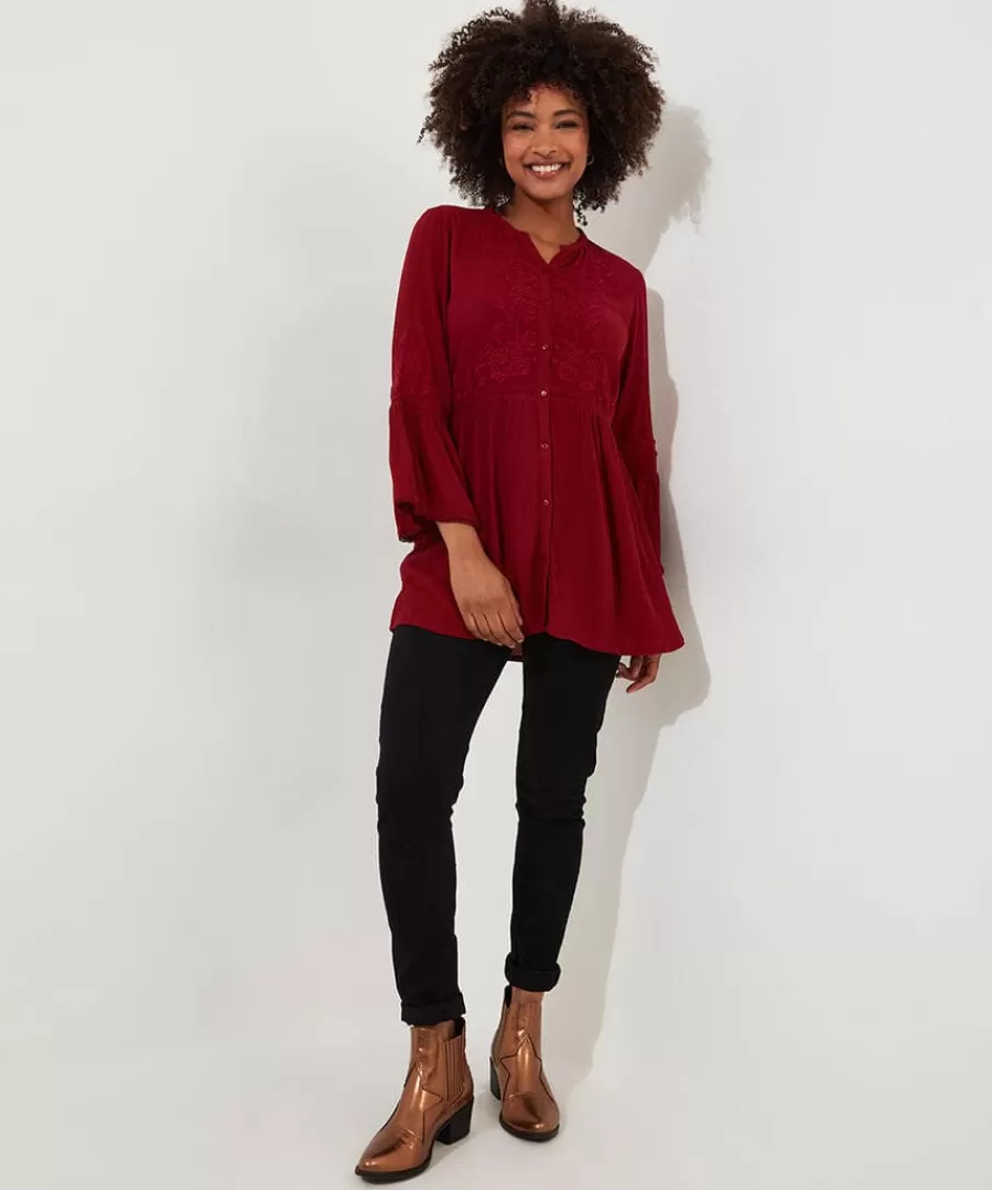 Best Sale Joe Browns Truly Remarkable Embroidered Blouse Berry