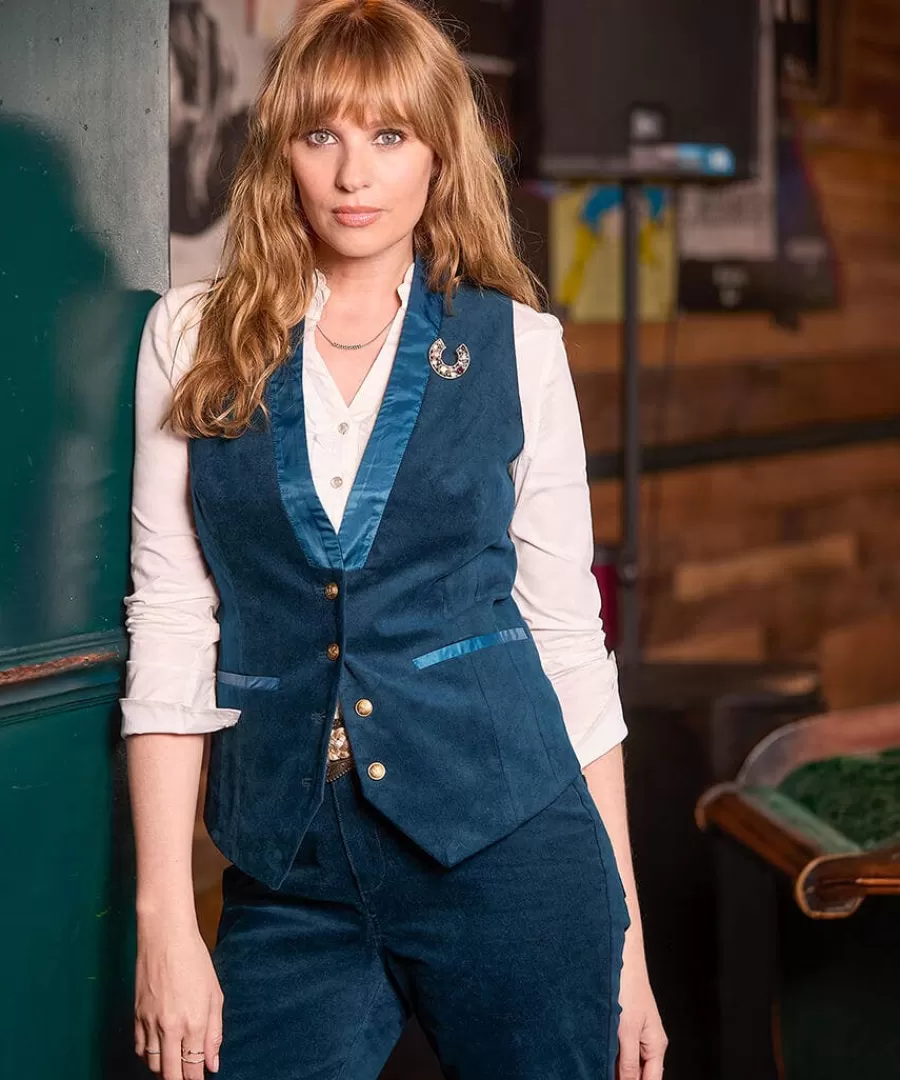Best Joe Browns Ultimate Velvet Waistcoat Teal