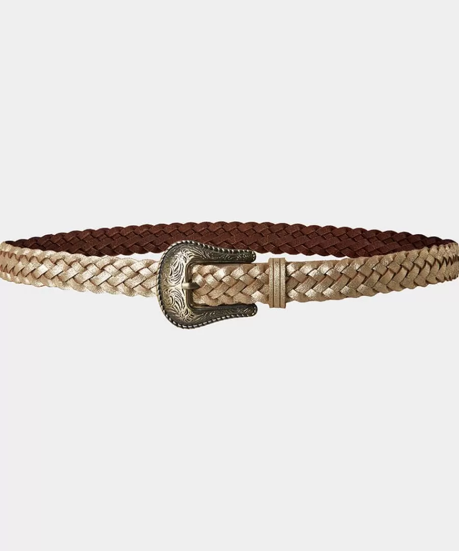 Online Joe Browns Western Shimmer Suede Belt Gold