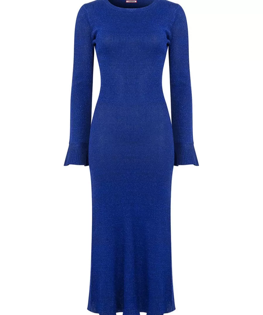Online Joe Browns Winter Sparkle Rib Knit Dress Blue