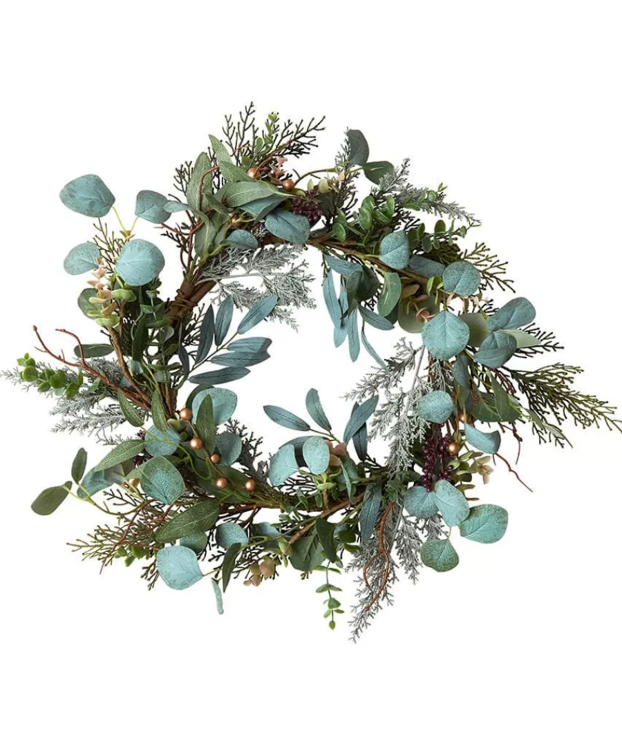 Outlet Joe Browns Winter's Wish Rustic Eucalyptus Wreath Green