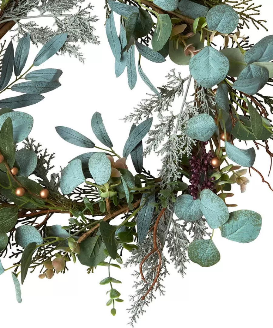 Outlet Joe Browns Winter's Wish Rustic Eucalyptus Wreath Green
