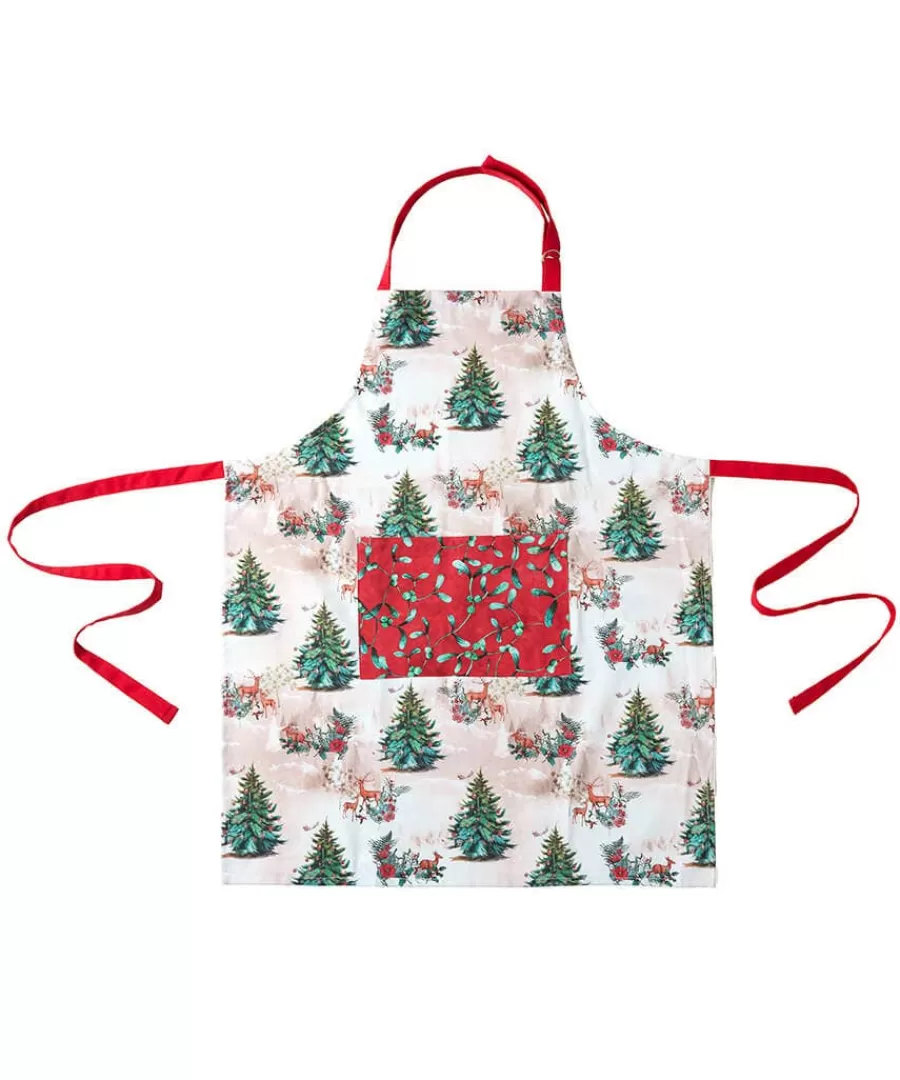 Discount Joe Browns Wondrous Woodland Christmas Apron Cream