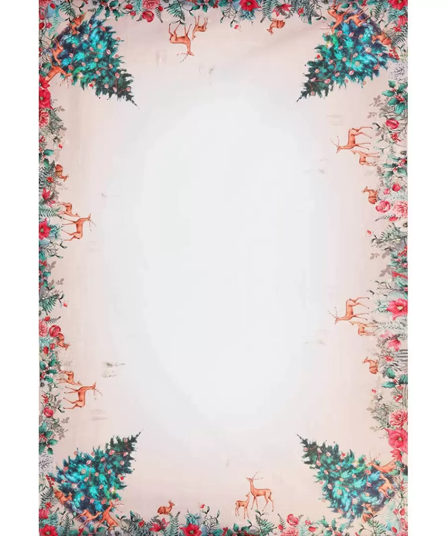 Online Joe Browns Wondrous Woodland Christmas Table Cloth Cream