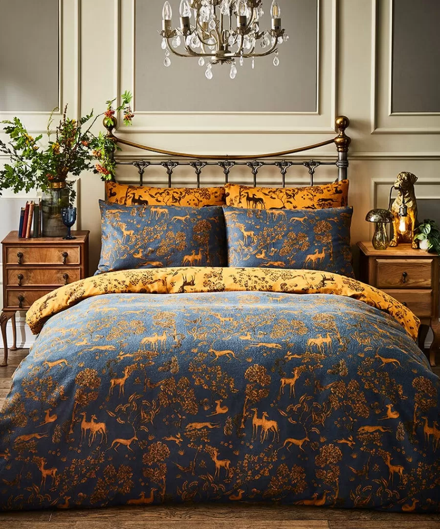 New Joe Browns Woodland Wanderer Brushed Cotton Duvet Set Navy
