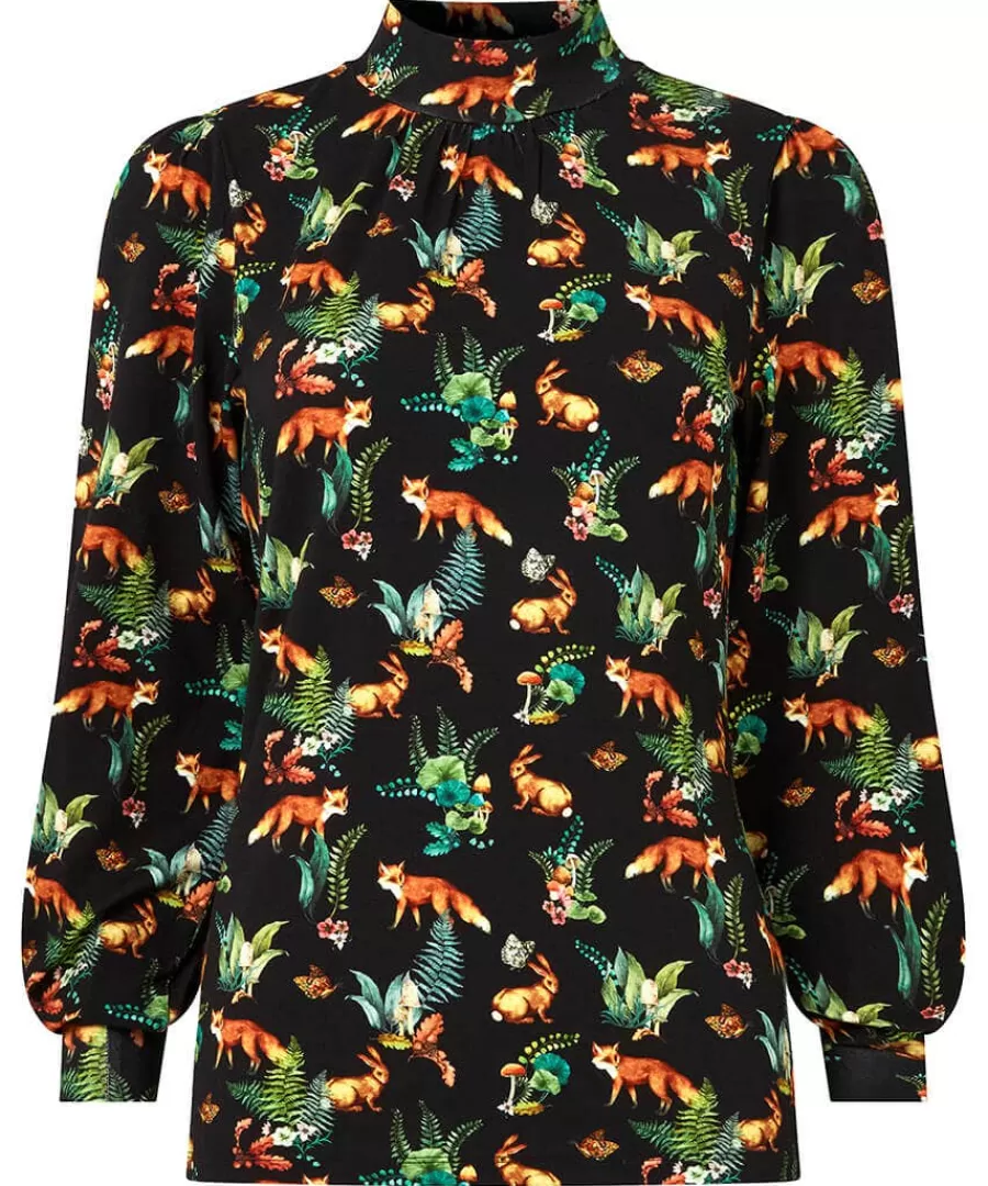 Shop Joe Browns Woodland Wonder Jersey Print Top Black