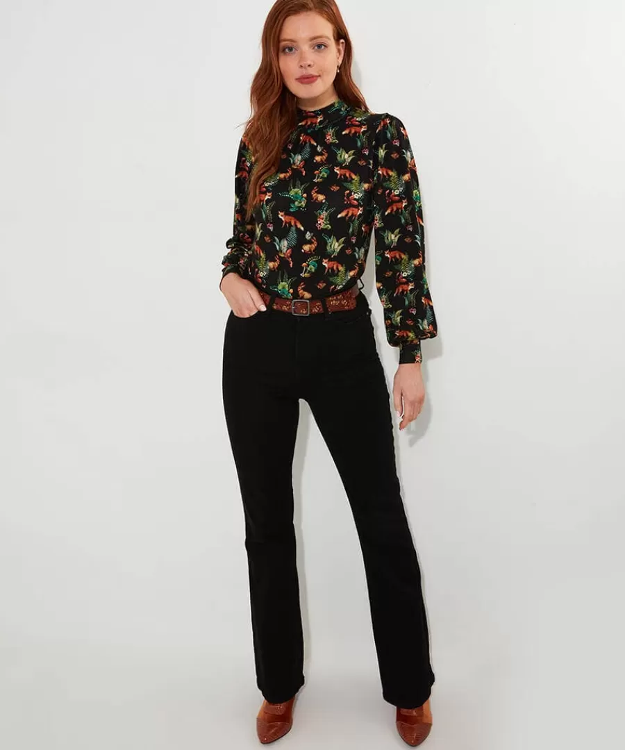 Shop Joe Browns Woodland Wonder Jersey Print Top Black