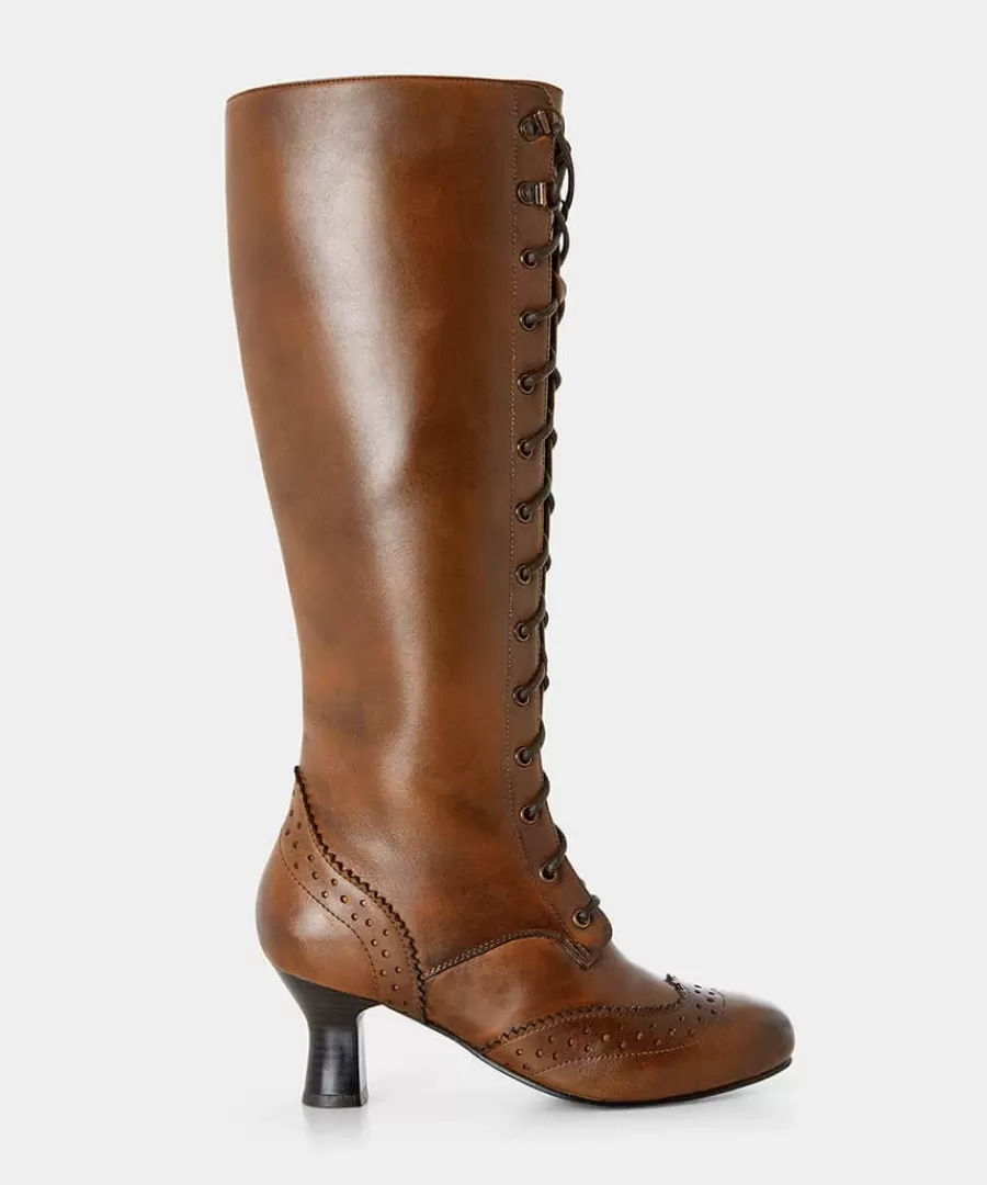 Online Joe Browns Yesterday's Dream Leather Boots Vintage Brown